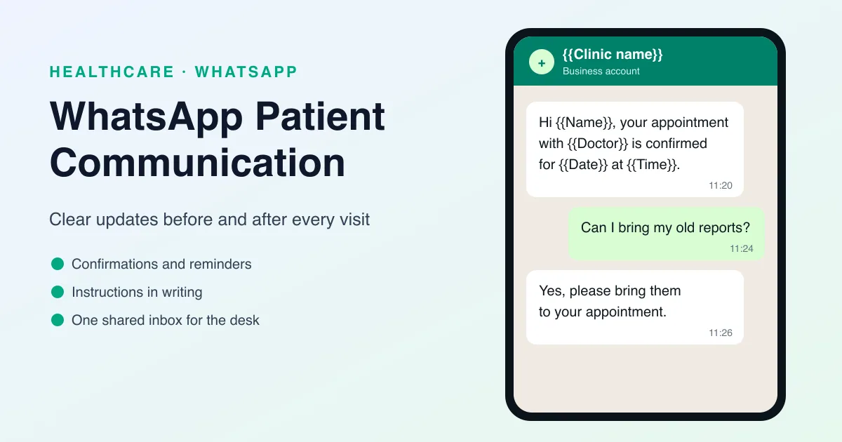 WhatsApp patient communication for healthcare providers