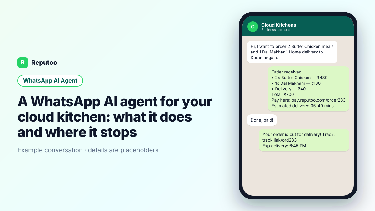 Example WhatsApp conversation for cloud kitchens — WhatsApp AI agent