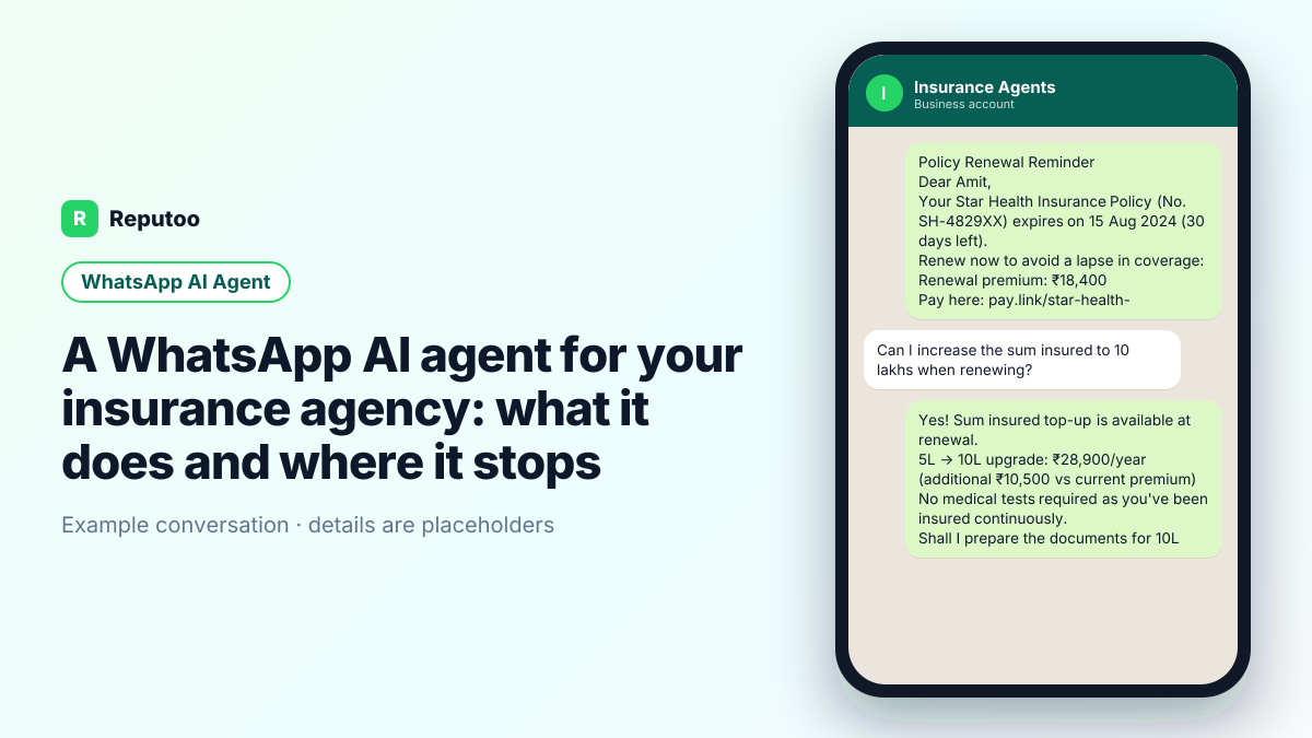 Example WhatsApp conversation for insurance agents — WhatsApp AI agent