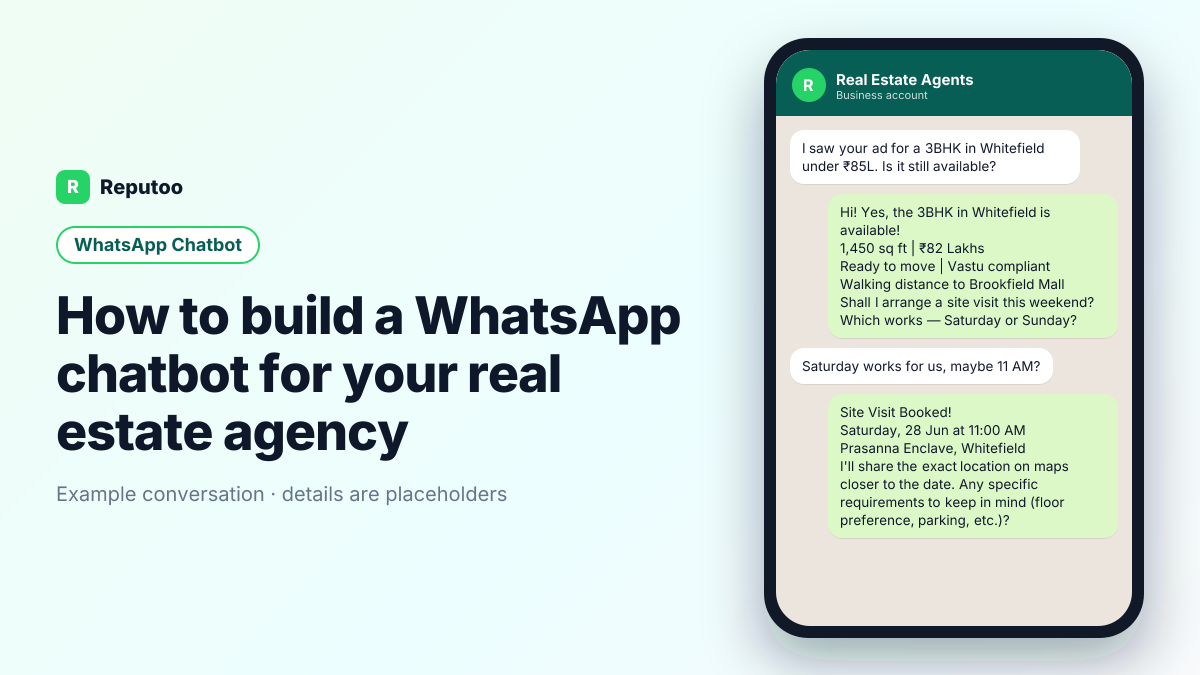 Example WhatsApp conversation for real estate agents — WhatsApp chatbot
