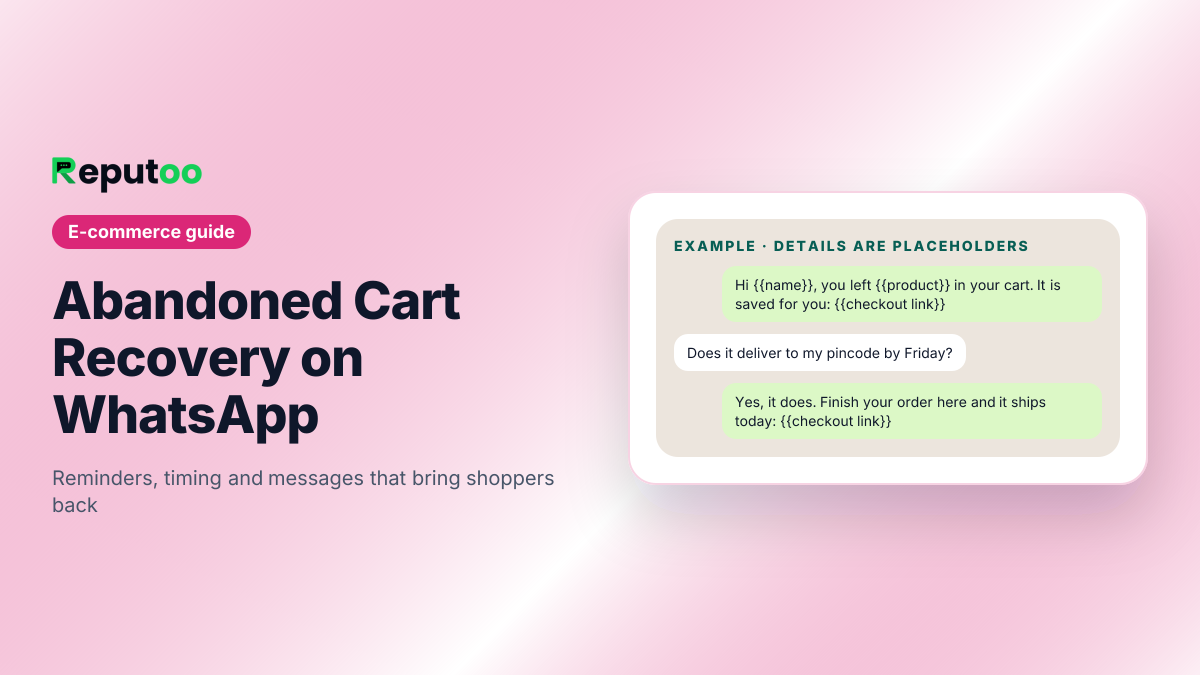 Abandoned cart recovery on WhatsApp for e-commerce