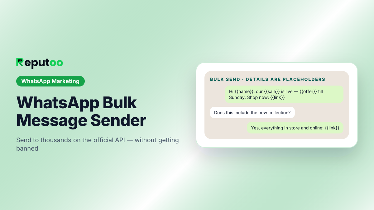 WhatsApp bulk message sender on the official API