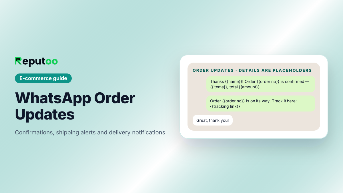 WhatsApp order updates for e-commerce