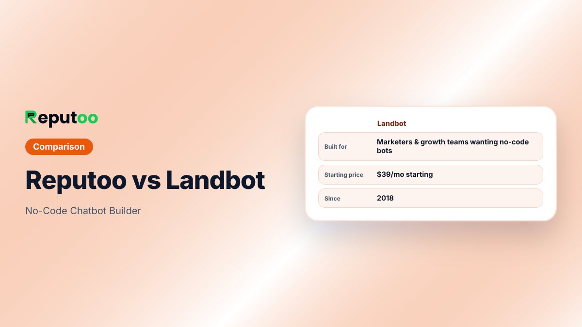 Landbot: No-Code Chatbot Builder. Built for Marketers & growth teams wanting no-code bots. Starting price $39/mo starting.